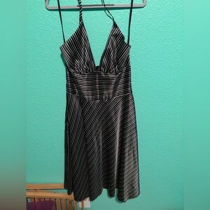 Alyn Paige Black and White Striped Dress